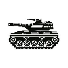 Tank black white silhouette