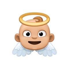 Fototapeta premium Baby Angel Emoji 