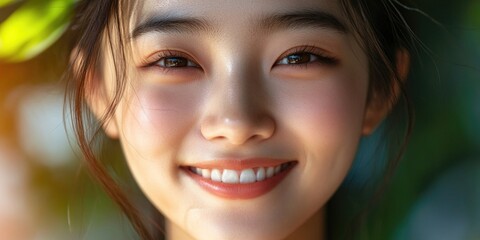 Fototapeta premium Woman with smiling face