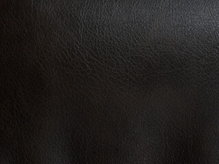 Black leather texture background has a vintage rough texture.