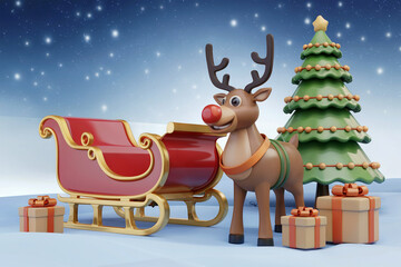 happy Christmas 3d background