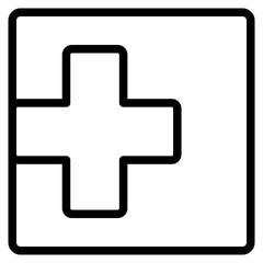 Obraz premium Line Style Vector medical icons, featuring symbols for hospitals, medications, diagnostics, and healthcare essentials. Ideal for medical apps, websites, infographics, and health-related visual projec