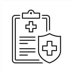 medical insurance icon. healthcare insurance icon. vector illustration