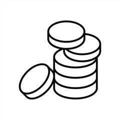 coin icon. vector illustration