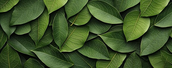 Naklejka premium Abstract green leaf background, symmetrical pattern with rich textures, detailed and organic, minimalistic nature art