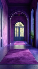 Fototapeta premium Solid lavender backdrop, vibrant uniform color, minimalist design, flat surface, high-resolution, smooth appearance, no texture or pattern
