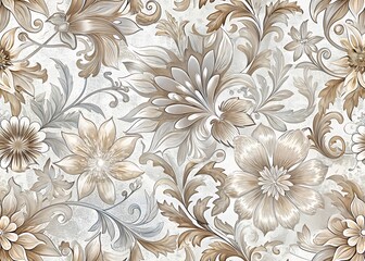 Cute silver floral pattern