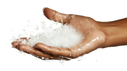 Fototapeta premium Hand Holding Snow.