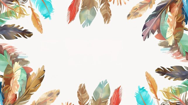 Feather Border - an elegant and delicate visual. The feather border adds a touch of softness and grace, creating a charming and refined scene.