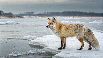 Obraz premium red fox vulpes