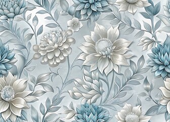Cute silver floral pattern