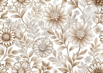 Cute silver floral pattern