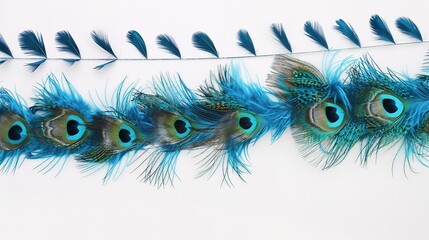 Obraz premium Feather Border - an elegant and delicate visual. The feather border adds a touch of softness and grace, creating a charming and refined scene.