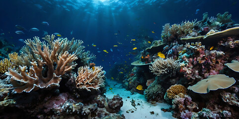 Obraz premium underwater life, coral life, created by Generative AI