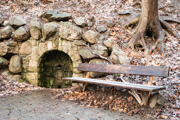 old rusty door with nails