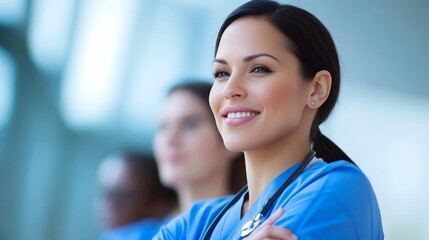 Fototapeta premium Diverse Medical Team Portrait with Confident Professional