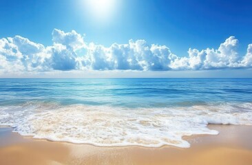 Obraz premium Serene Beach Scene with Crystal Clear Waters