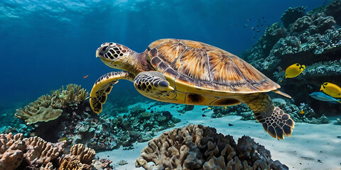 Obraz premium underwater life, coral life, created by Generative AI