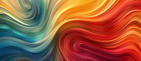 Fototapeta premium A colorful, abstract painting with a red and blue swirl