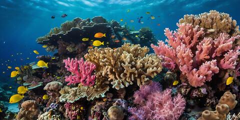 Obraz premium underwater life, coral life, created by Generative AI