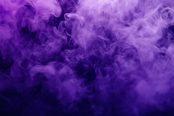 Obraz premium image is of a purple cloud with smoke coming out of it. The smoke is purple and the cloud is very dense. Scene is dark and mysterious