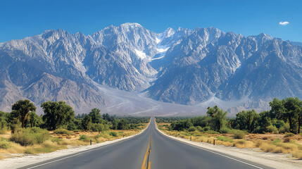 Naklejka premium Explore majestic mountain landscapes along scenic roads