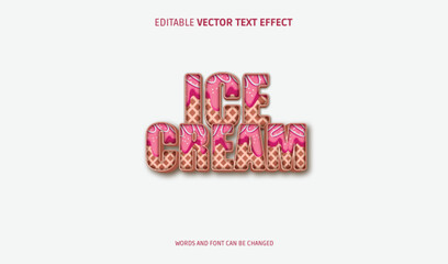 ICE CREAM text effect