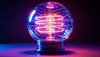 Closeup of an innovative lightbulb
