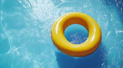 Enjoy fun and relaxation with a yellow pool float