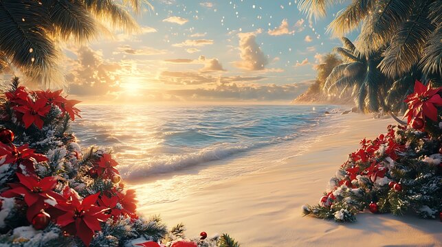Experience a magical christmas morning on a tropical beach
