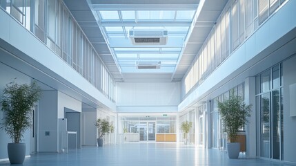 Smart school building with indoor air quality monitoring system and automatic ventilation system to create a safe environment