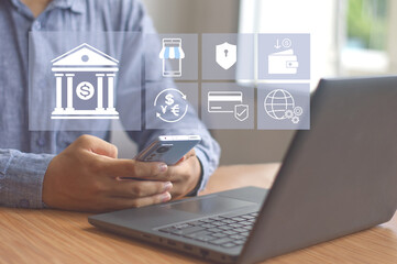  online shopping and  payment transaction process, secure online payment, internet banking,...