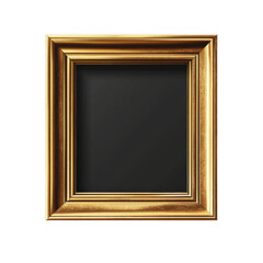 3D Realistic Golden Picture Frame Icon