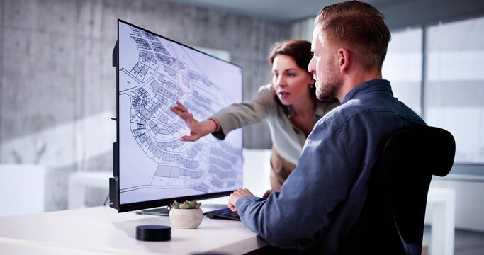 Cadastre City Building Survey Map