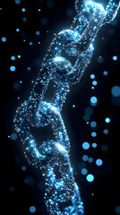 Fototapeta premium 3D Abstract Background Blue Glitter Chain