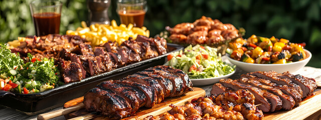 Barbecue Feast in Full Swing