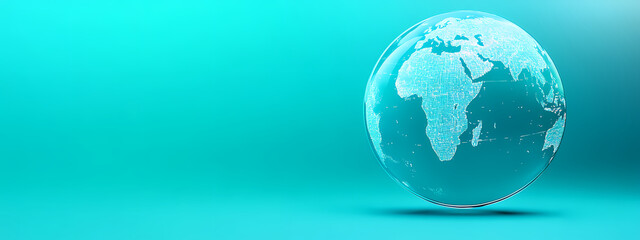 Contemporary Blue Digital Globe