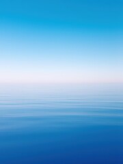 Obraz premium Smooth blue gradient background resembling a calm ocean, soft, digital