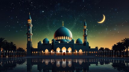Ramadhan mosque background