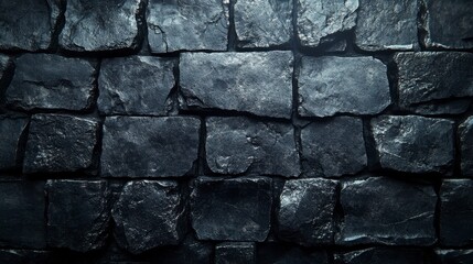 Naklejka premium Dark Stone Wall Texture