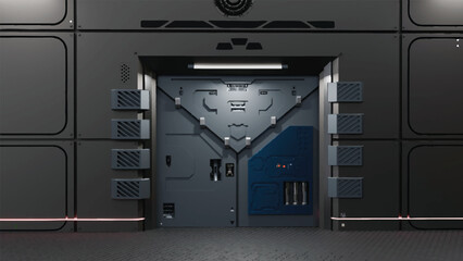 spaceship space door ship interior futuristic lab metal inside background wall game shuttle entrance laboratory gate station texture bunker future vector tech science sci alien old vault sliding steel
