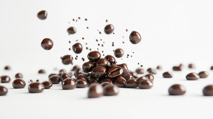 Obraz premium coffee beans on a white background