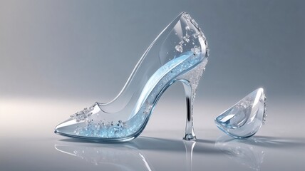 3D image of Cinderella's glass slipper 