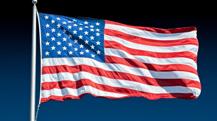Obraz premium Waving american flag symbolizes freedom and unity across the nation