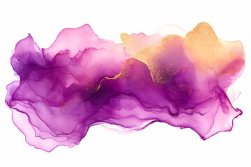 Obraz premium Abstract Background - Purple and Gold Alcohol Ink