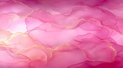 Fototapeta premium Abstract Background Pink Gold Glitter Alcohol Ink