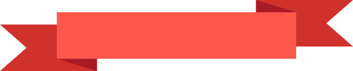 Vibrant red ribbon banner waving elegantly on white background, perfect for celebrating achievements or promoting offers. Glossy satin symbolizes success, adding elegance to graphic projects