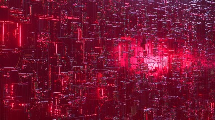 Fototapeta premium Illuminated Cybersecurity: Intricate 3D Digital Tapestry of Glowing Code and Symbols | Ultra-Detailed Abstract Design