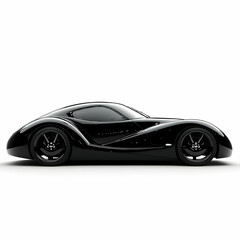 Fototapeta premium 3D Black Sports Car Illustration - Sleek Design
