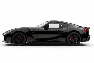 Naklejka premium 3D Render Black Sports Car Illustration